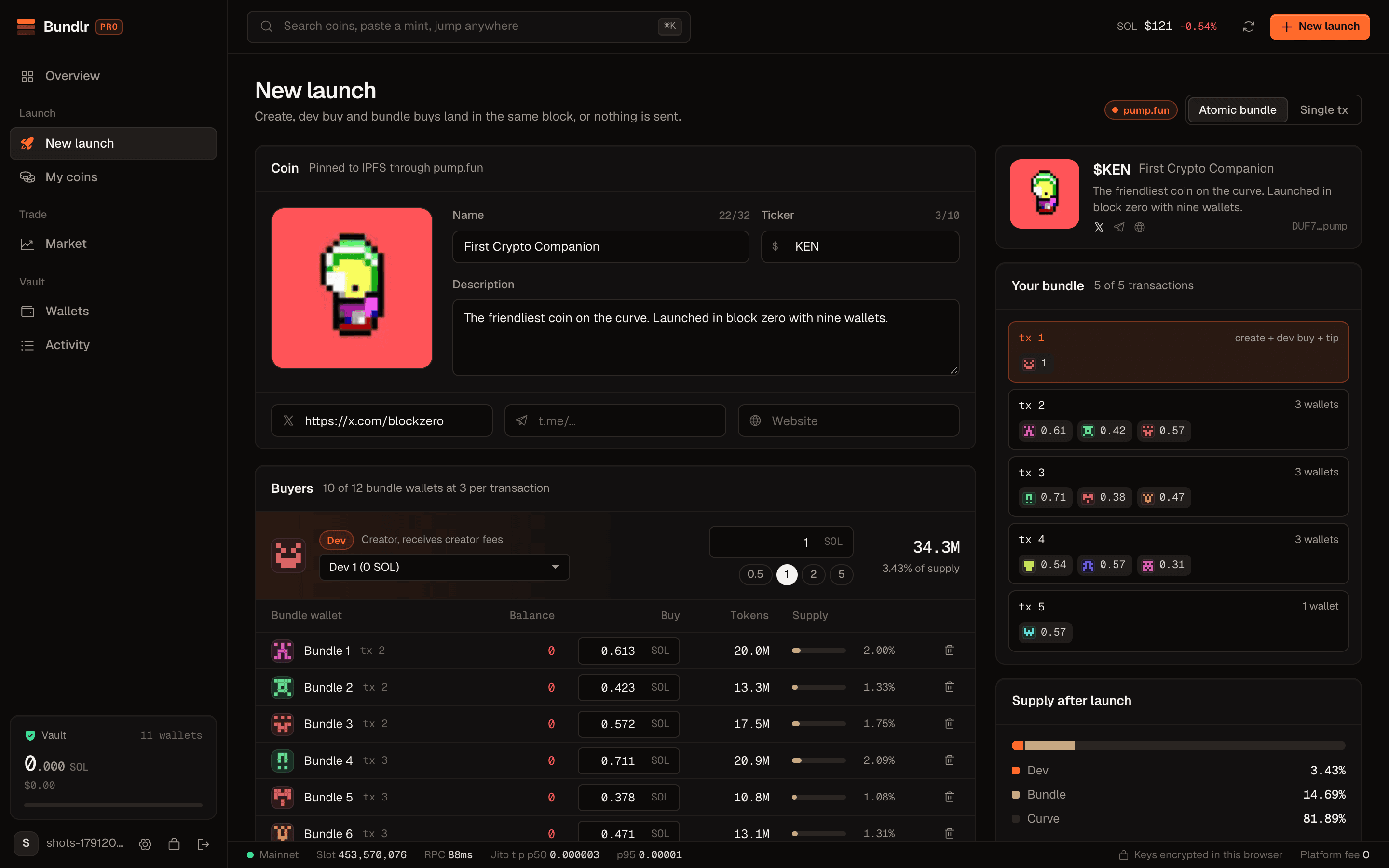 Bundlr Pro launch composer